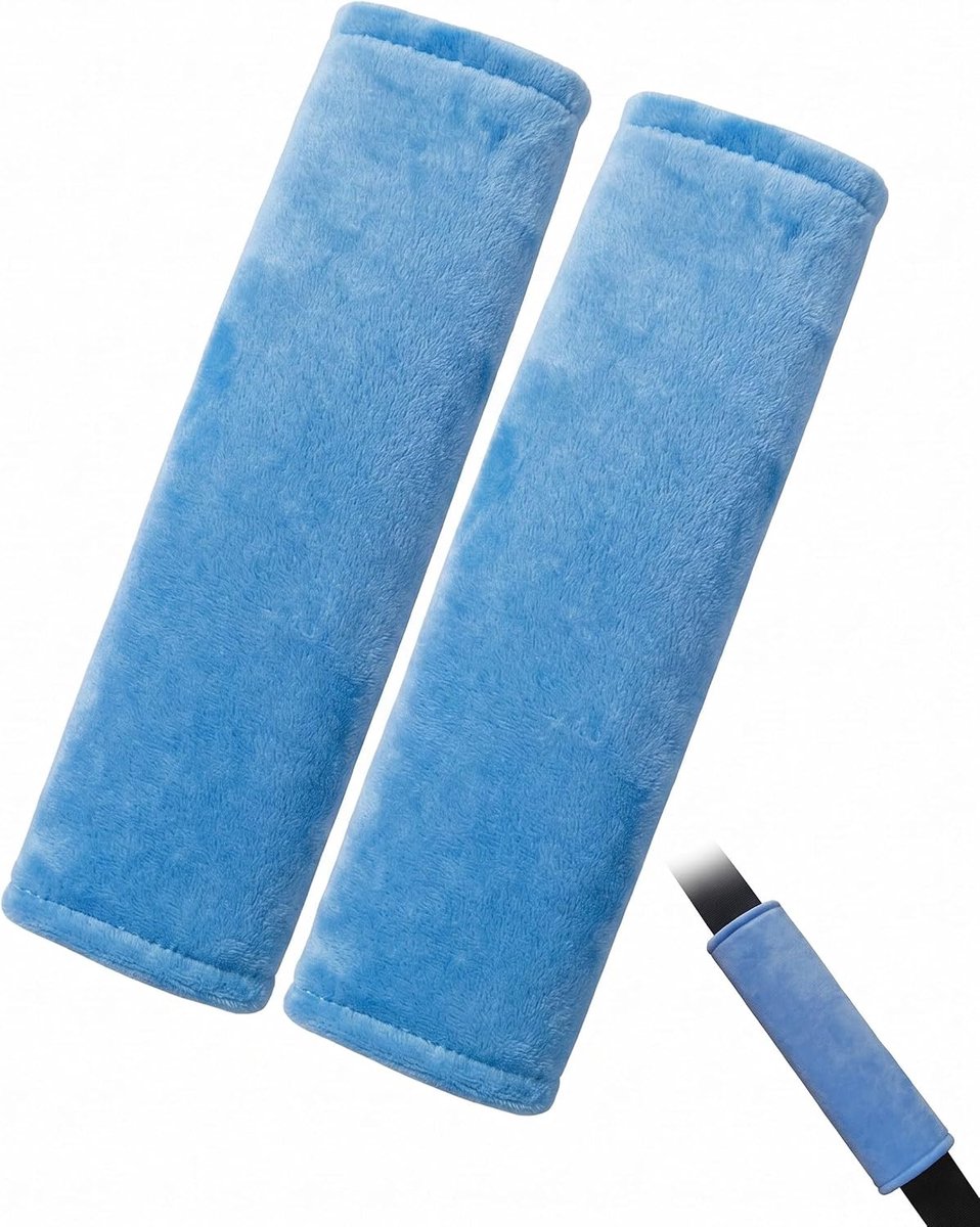 Veiligheidsgordelkussens 2 stuks - Polyester - Afneembaar en wasbaar - ShopVlot