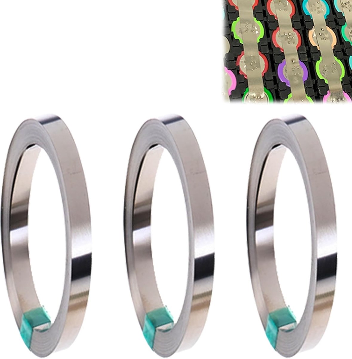 Nikkel strip tape 0,1 x 8mm - puur nikkel voor 18650 batterijlassen - hoge treksterkte - uitstekende geleiding - ShopVlot