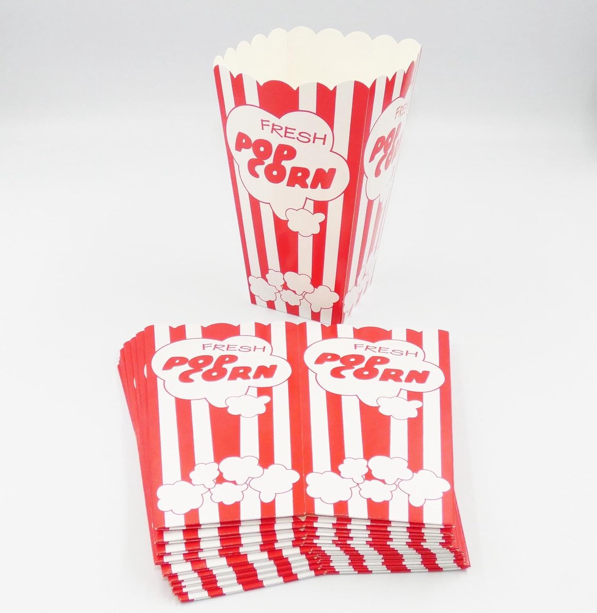 Popcorn dozen 10 stuks - retro design - speelgoed voor filmavond - ideaal voor snacks - ShopVlot