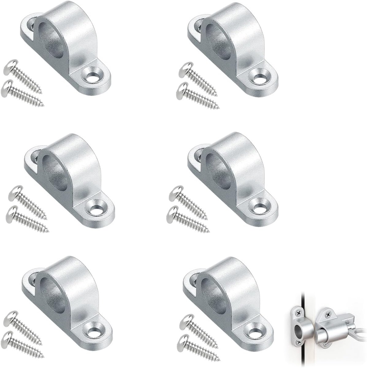 Sleutelslot Aluminium 6 Stuks - Zilverkleurig - Duurzaam - Voor motorhome, caravan of thuis - ShopVlot