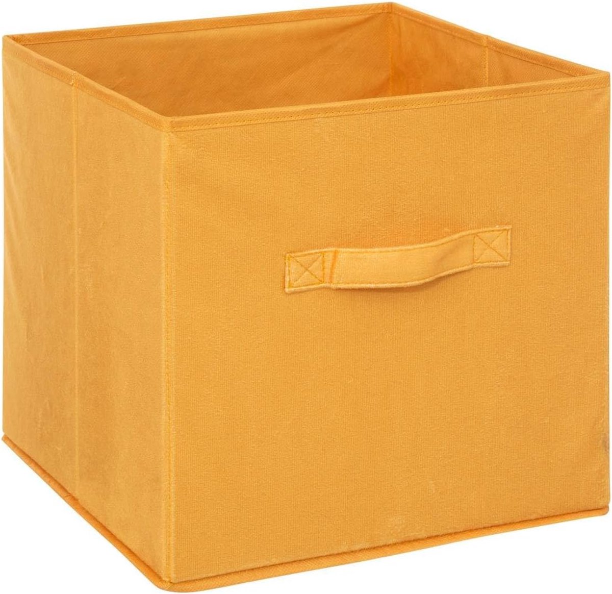 opbergdoos 31x31 cm - velours - geel - stijlvol opbergen - ShopVlot