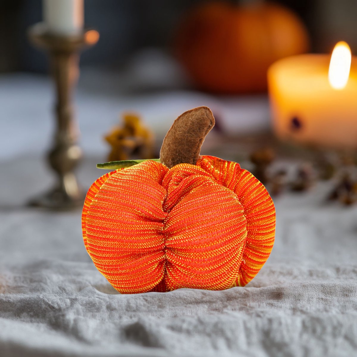 Halloween pompoendecoratie - 7 x 7 x 7 cm 1 Stuks [58340]