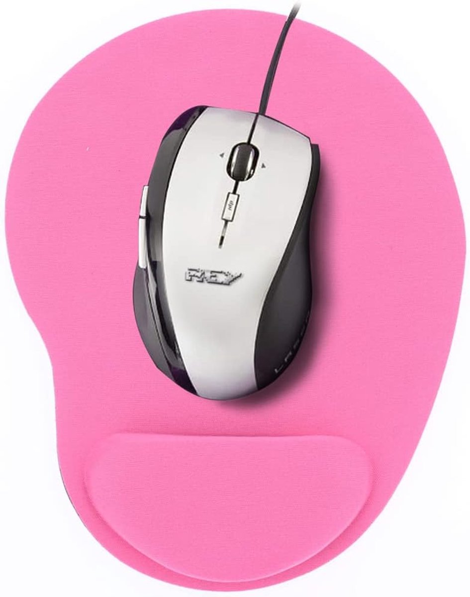 Ergonomische muismat roze - gel polssteun - anti-slip - voor polsontspanning - SnelShoppen
