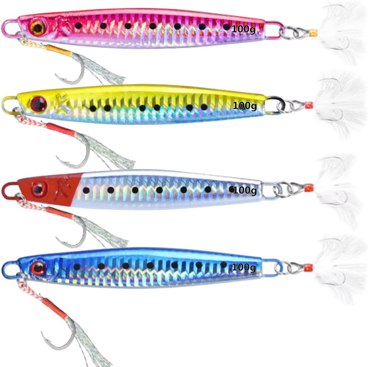Diepe Zee Sinking Lures 60g/80g/100g/120g/150g/180g - Hard Metaal - Aantrekkelijk Design - SnelShoppen