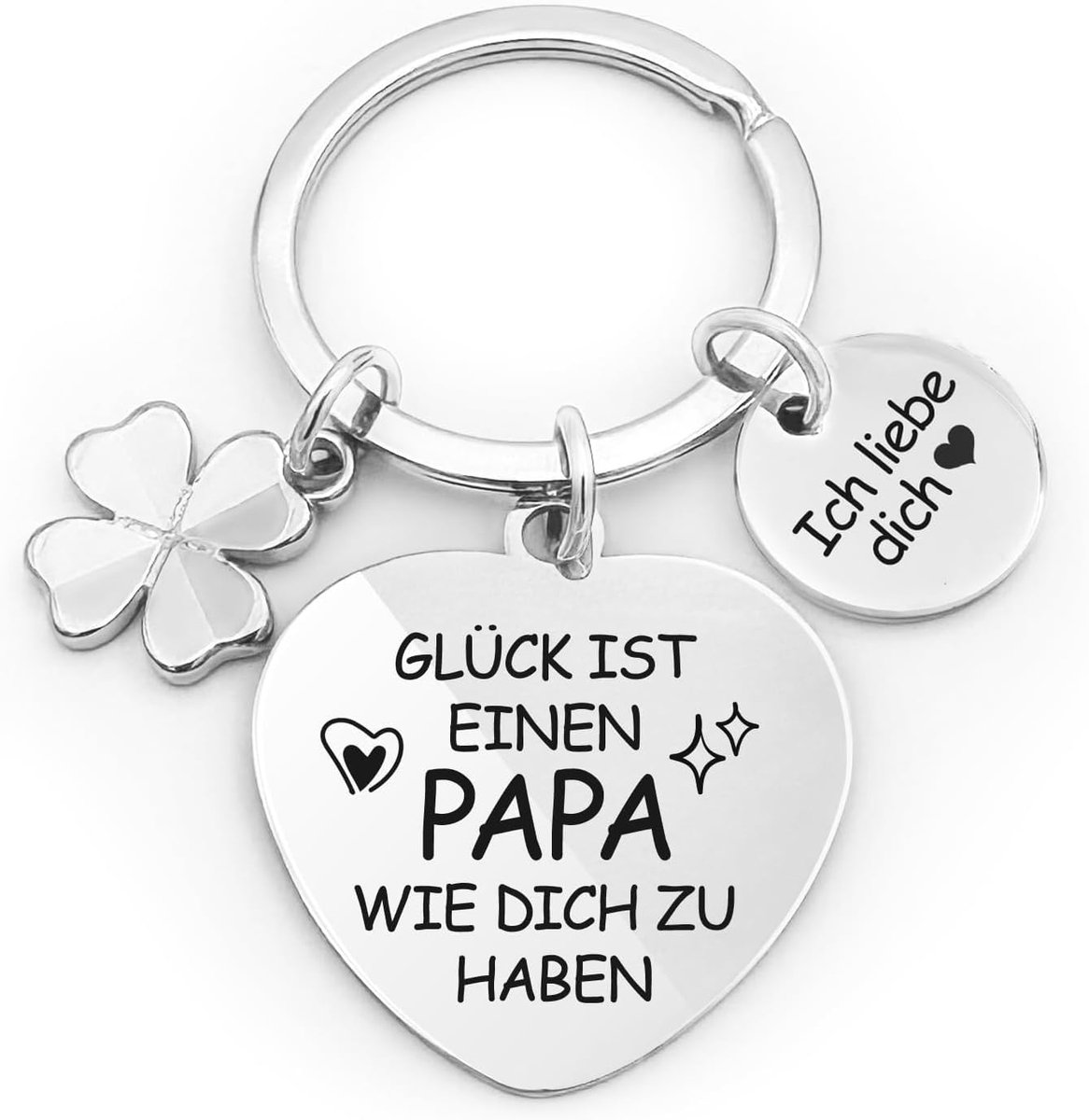 sleutelhanger met wenskaarten - grappige en interessante set - anti-verliesaccessoires - perfect voor vaderdag - SnelShoppen