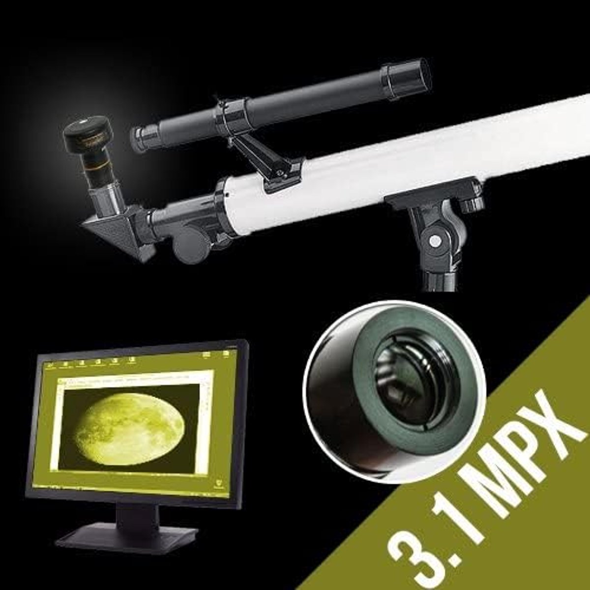 Telescoop 1,25 inch socket - Telescopische camera - 1,3 megapixel - Perfect voor sterrenkijken - ShopVlot