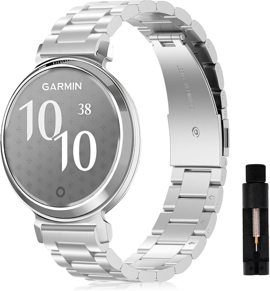 Horlogeband 14 mm - Metaal - Zweet- en corrosiebestendig - Ideaal voor Garmin Lily 2 - ShopVlot