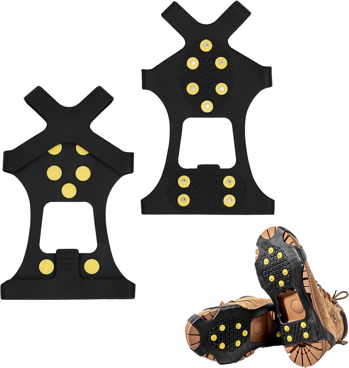 Schoenspikes voor winter - 10 roestvrijstalen spikes - uitstekende grip - ideaal voor wandelen - ShopVlot