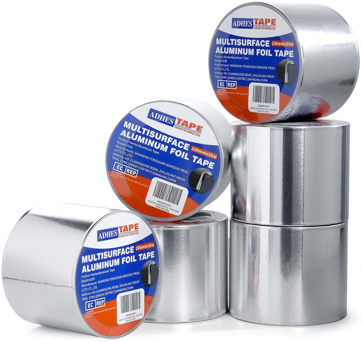 Aluminium tape 100 mm x 50 m - Hoge temperatuur 80°C tot 100°C - Waterdichte afdichting - Ideaal voor reparaties - ShopVlot