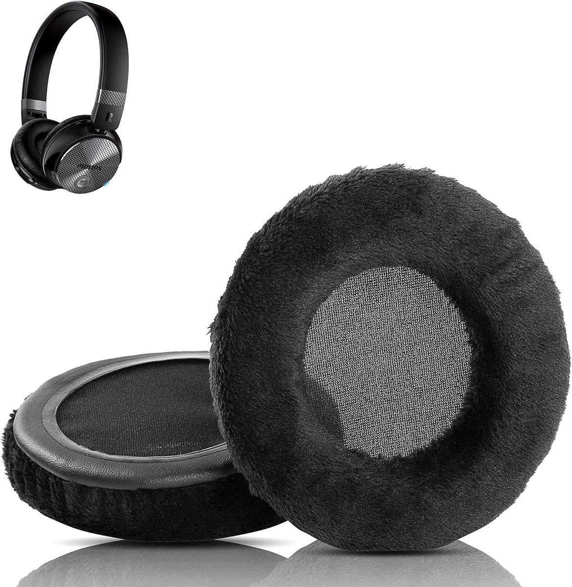 Vervangende oorkussens voor Philips SHB8850NC - zachte stof - hoge dichtheid schuim - comfortabel gebruik - ShopVlot