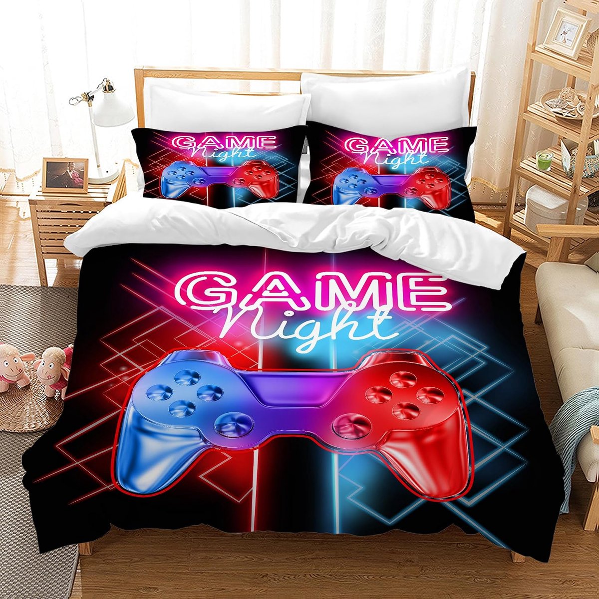 Dekbedovertrek Gamepad 200 x 200 cm - Microfiber - 3D Effect - Ideaal voor gamers - ShopVlot