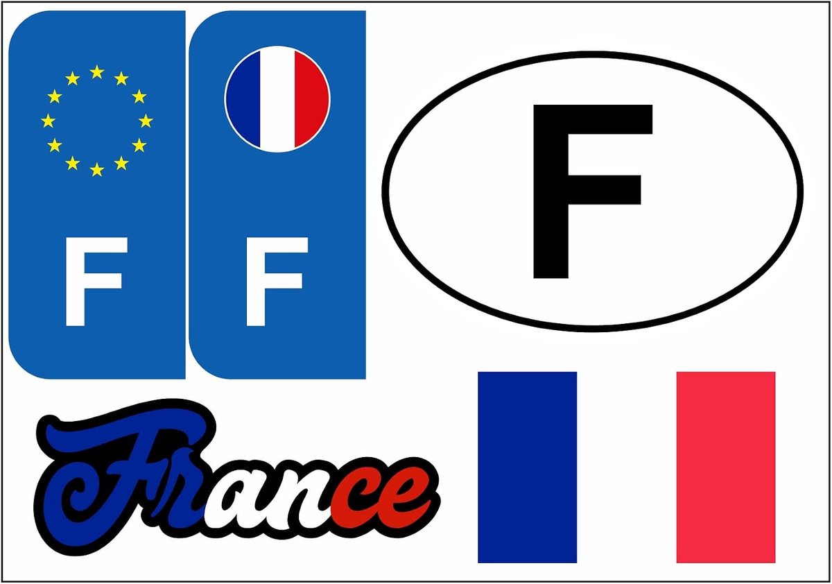 Stickers Frankrijk 5 Stuks - Vinyl - Waterproof - Perfect voor auto en motor - ShopVlot