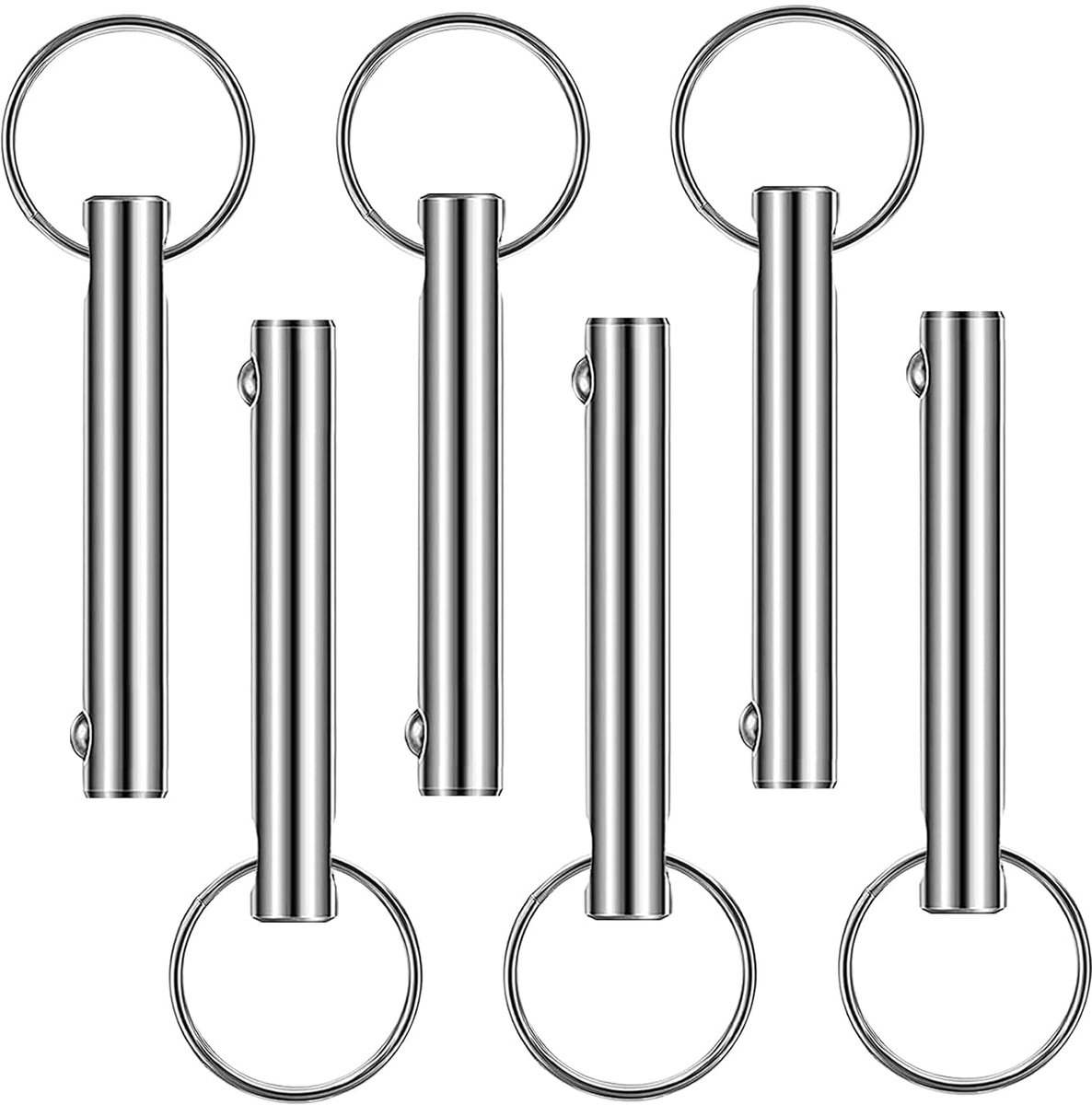 Quick release pin 8 mm - roestvrij staal - met sluitring en balbescherming - voor veilige verbinding - ShopVlot