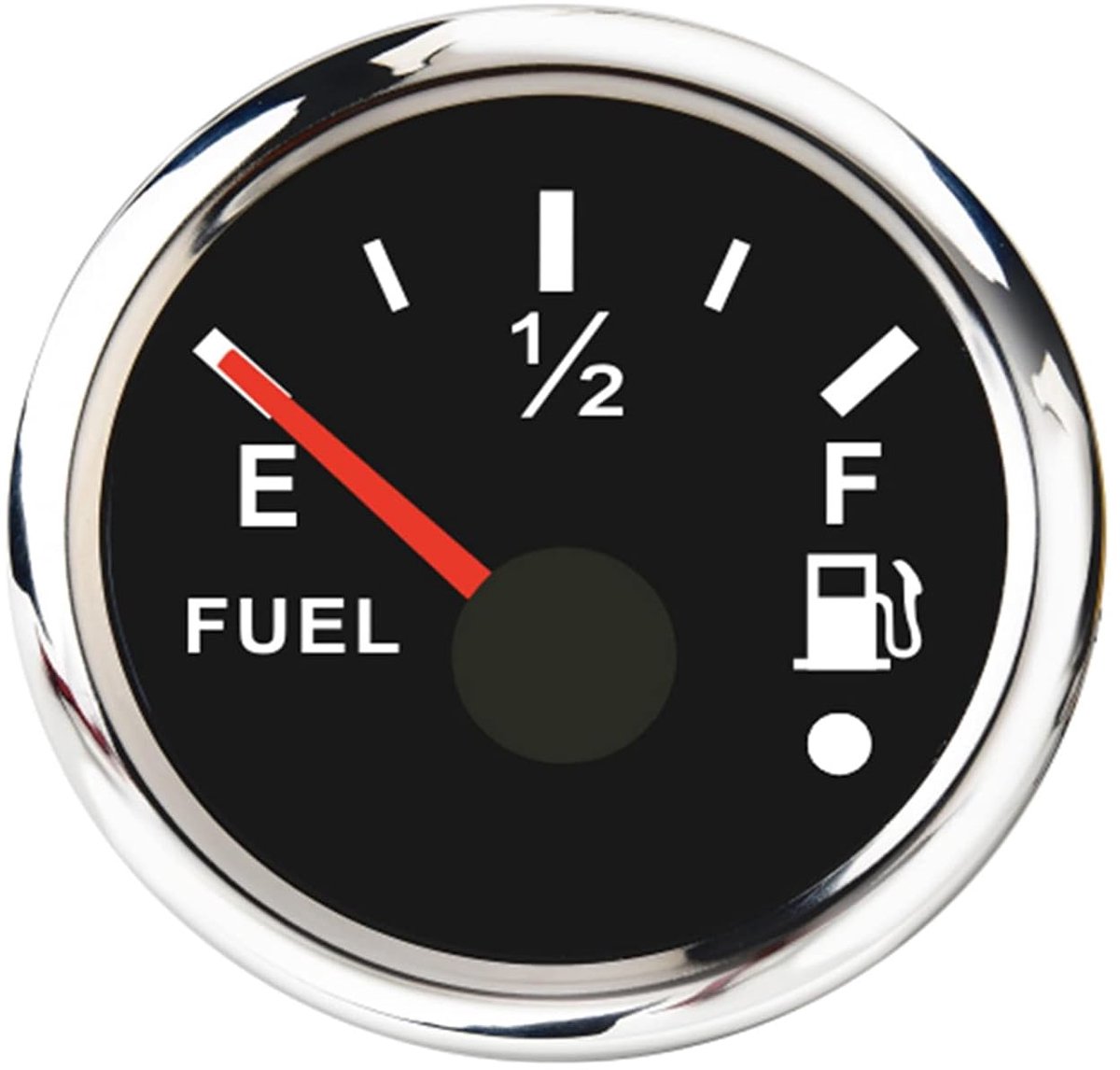 Brandstofmeter 52mm - Waterdicht digitaal - Alarmlicht bij laag niveau - Voor auto, boot, vrachtwagen - ShopVlot