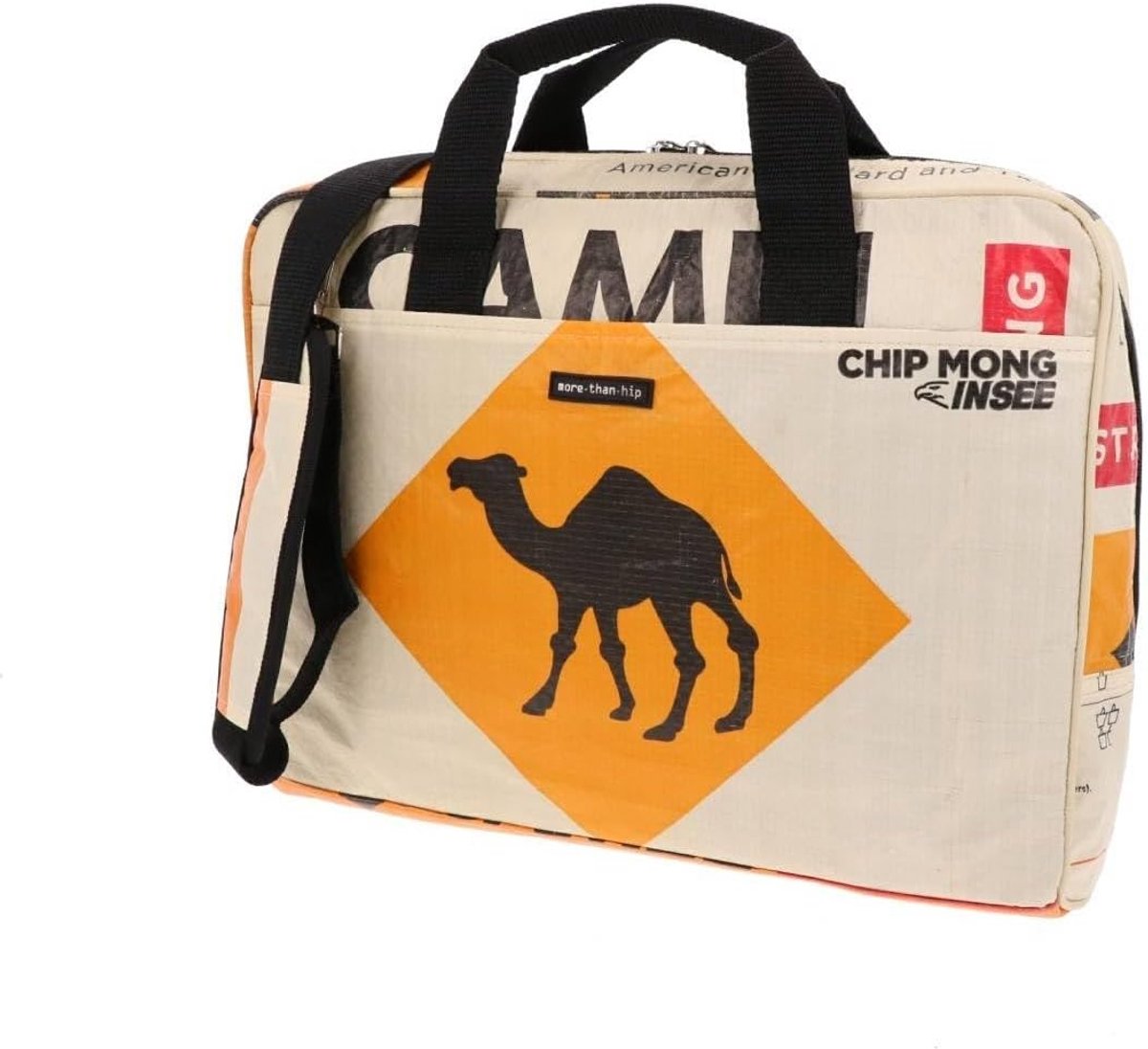 Laptoptas 15.6 Inch - gerecycled cementzakken - schoudertas - duurzaam en stijlvol - ShopVlot