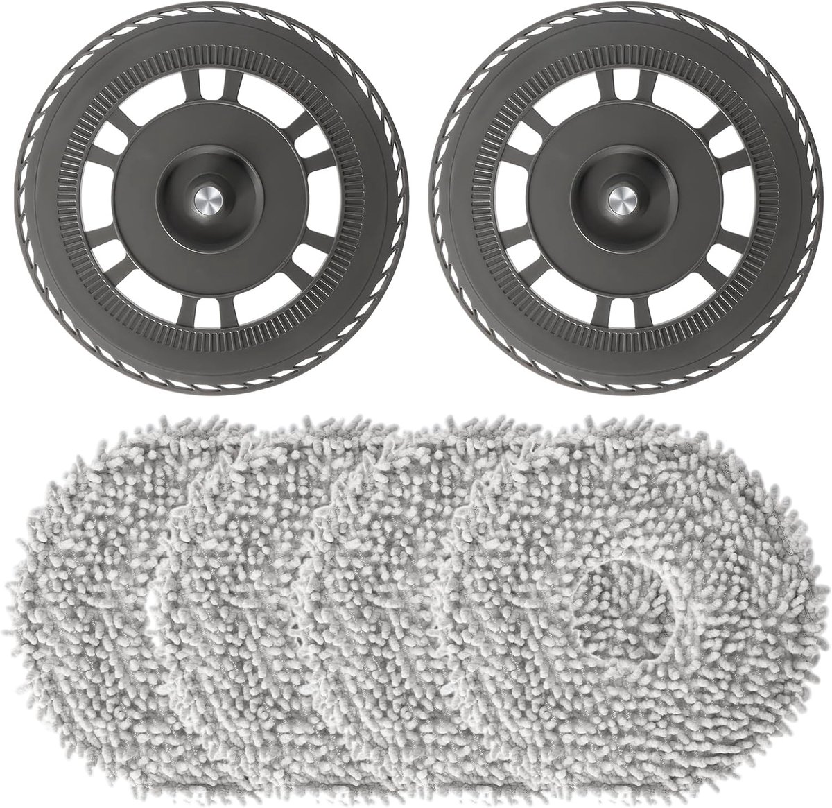 Mopset voor Robotstofzuiger - 4 Vervangdoeken + 2 Houders - Geschikt voor Dreame L10S Pro en L20 Ultra - ShopVlot