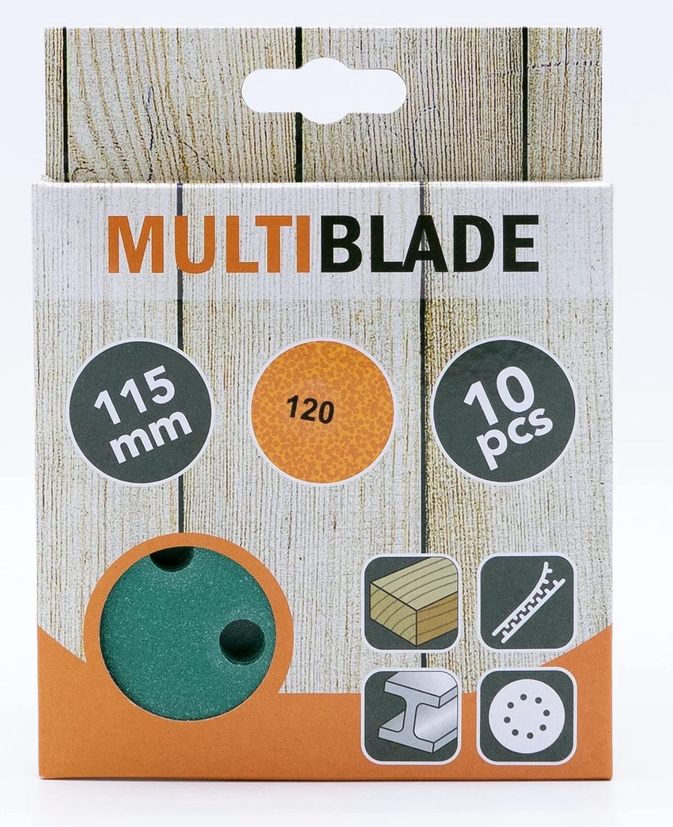 Schuurpapier discs 115 mm - 10 stuks - Korrel 40 - Voor hout en metaal - ShopVlot
