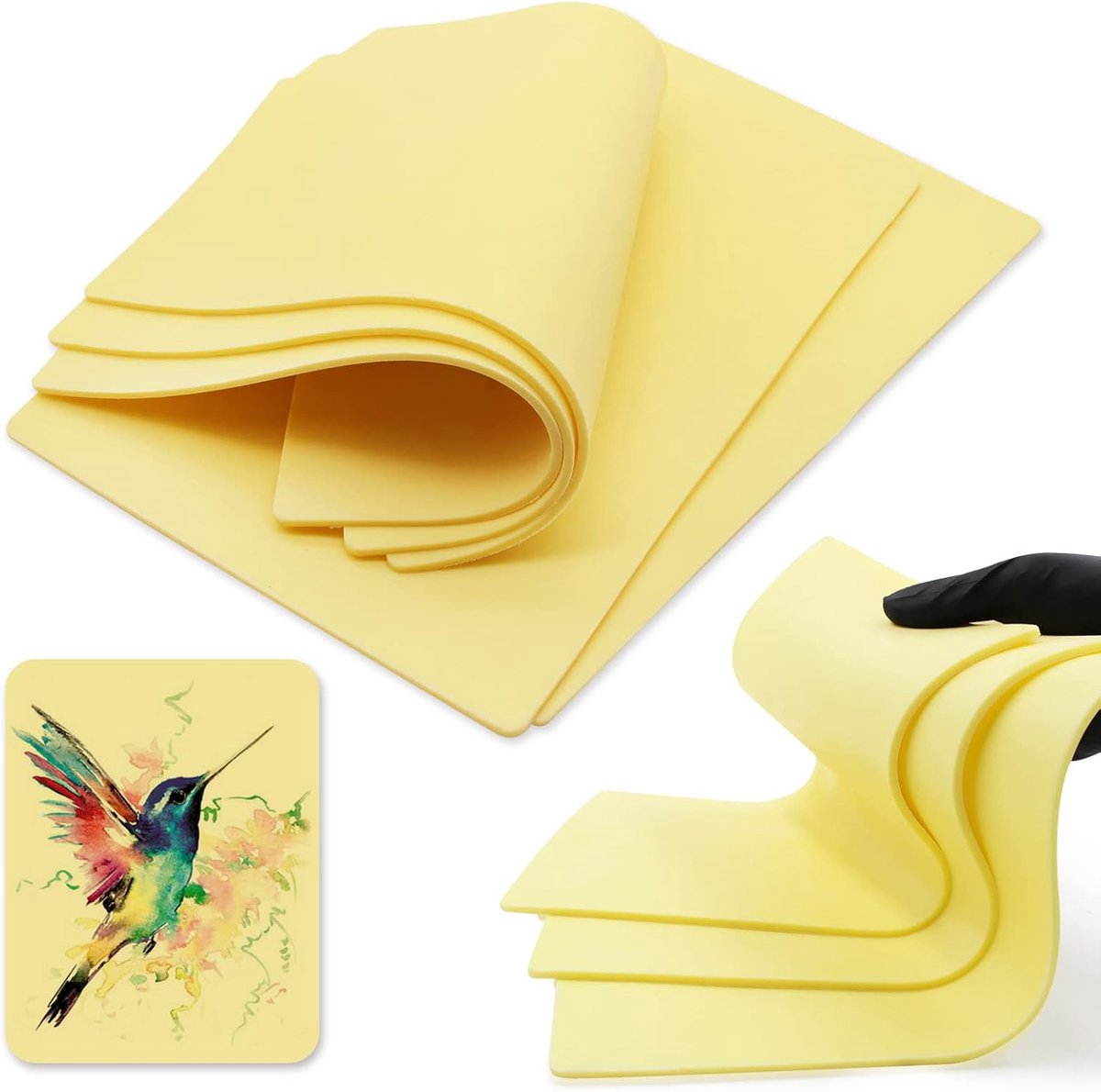 Tattoo oefenhuid 20x30cm - dubbelzijdig - zacht geel waterdicht - ideaal voor beginners en professionals - ShopVlot