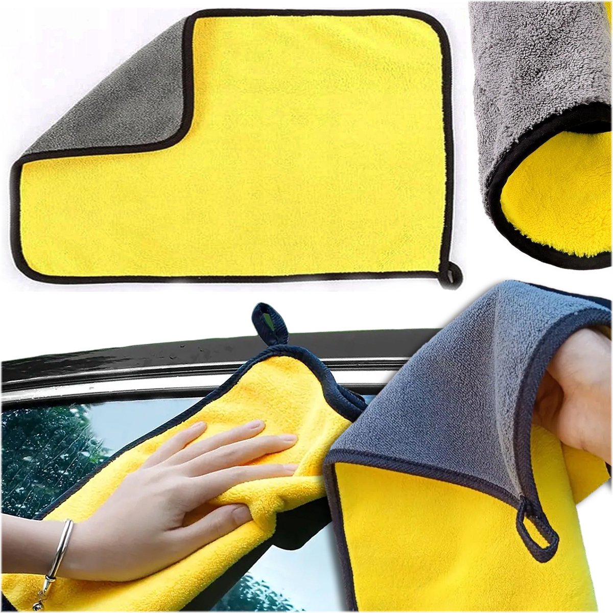 Grote Microvezel Autodroogdoek 800 GSM - Streeplos Resultaat