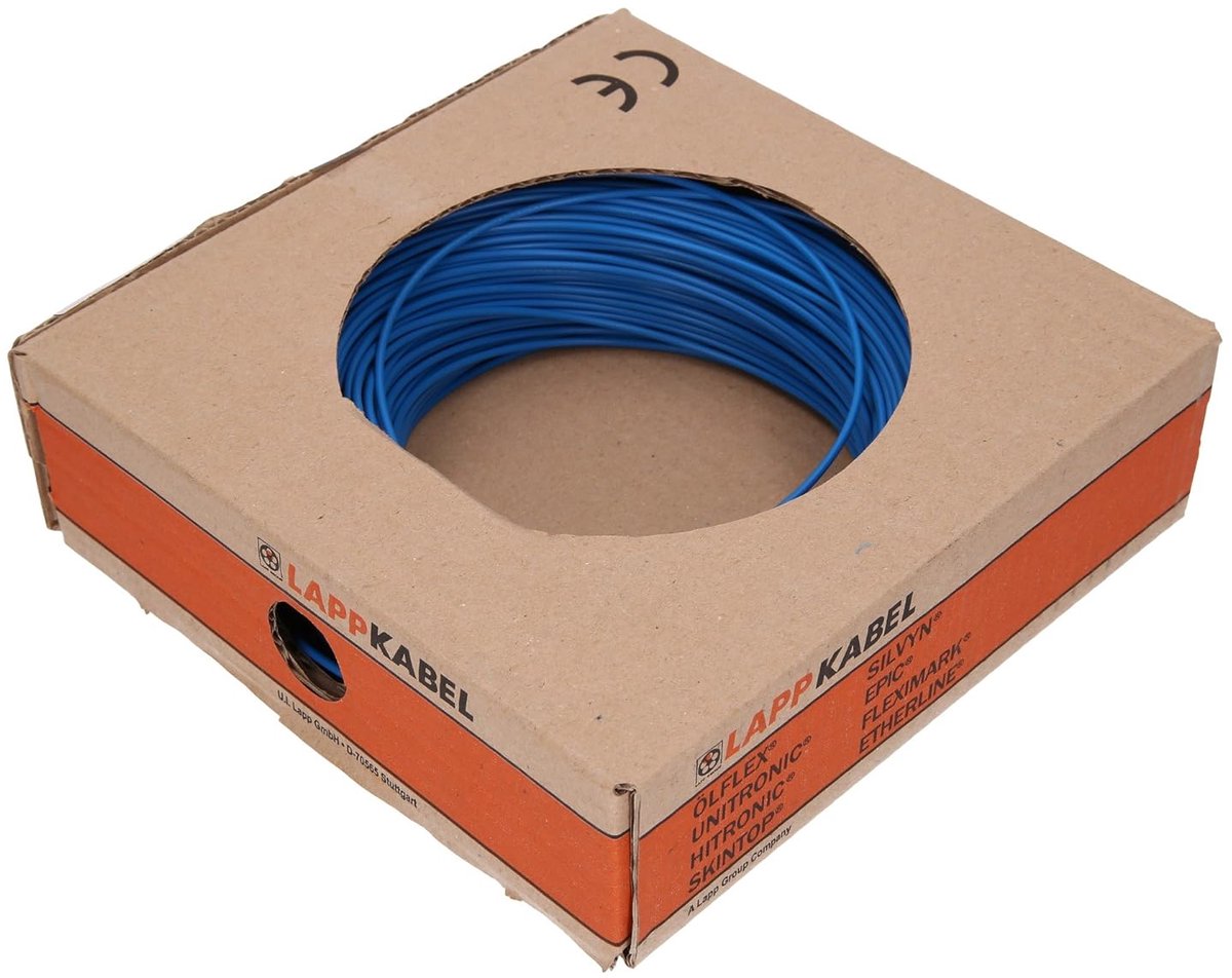 H05V-K 0.75 mm² blauwe kabel - PVC - flexibele koperen kern - voor interne bedrading - ShopVlot