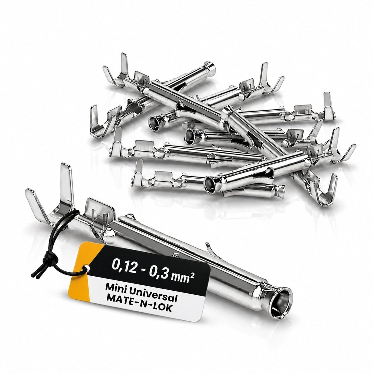 Mini steekcontact 10 stuks - universeel 0.12 - 0.3 mm² - crimpcontact - betrouwbare elektrische verbindingen - ShopVlot