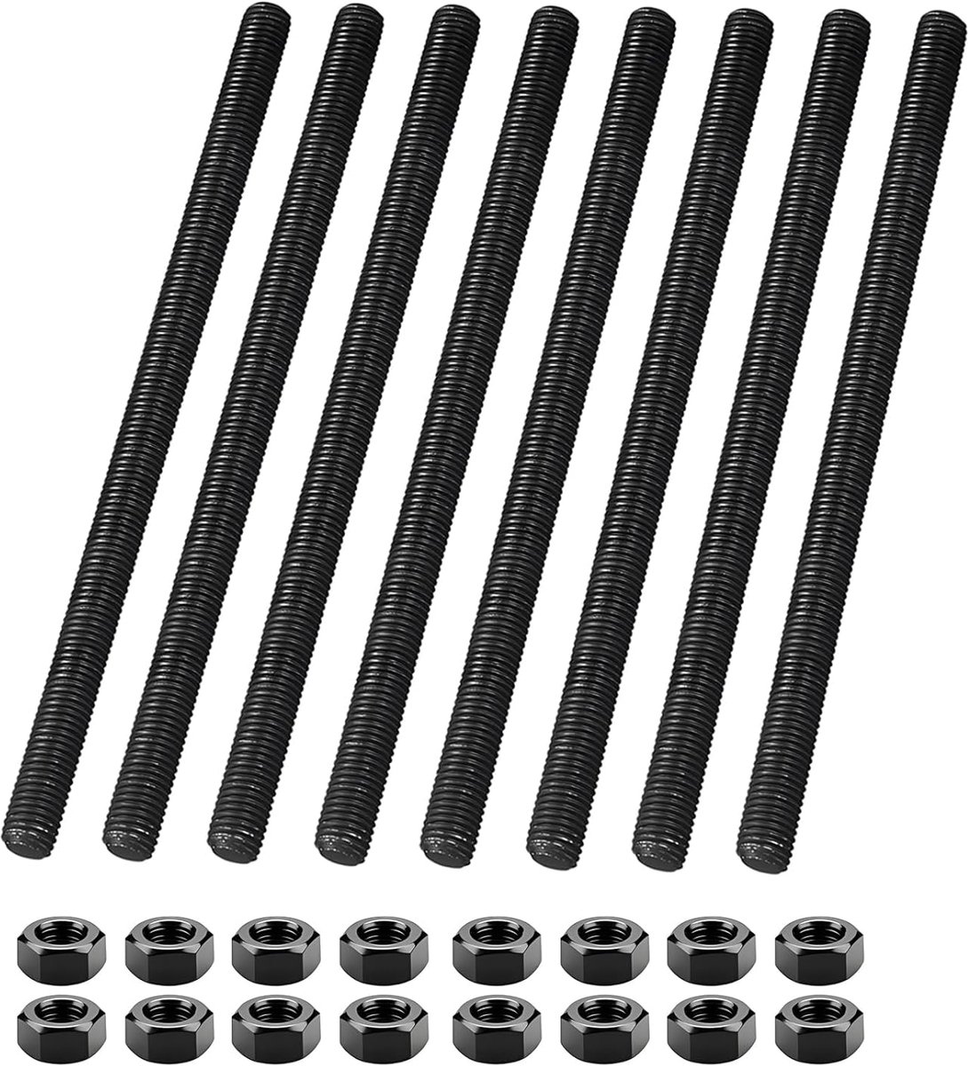 M8 Draadstangen 330 mm - Gegalvaniseerd - Sterkteklasse 4.8 - Ideaal voor meubelassemblage - ShopVlot