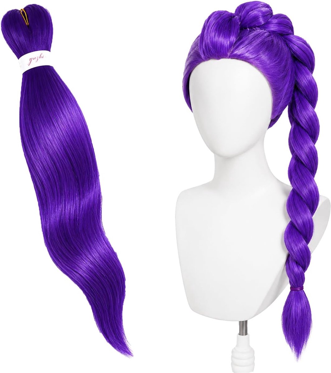 Paarse Vlechtparuk 76 cm - K-pop stijl - Kleurrijk en kleurvast - Perfect voor kostuums - ShopVlot