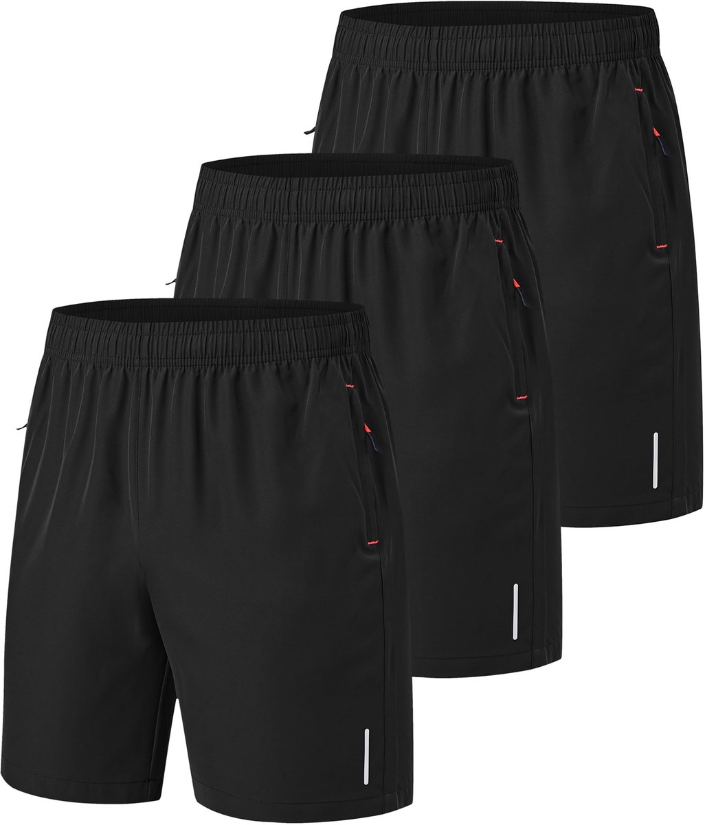 Sportshorts heren XL - Korte sportshorts - Met zakken met ritssluiting - Ideaal voor fitness en voetbal - ShopVlot