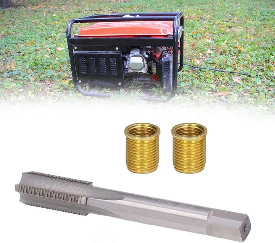 12 1.25 TiSpark Plug Draadreparatiegereedschapset - M12 X 1.25 Inzetstukken en M14 X Kraan - Snelstaal voor benzine- en Dieselmotoren - Duurzame Roestvrijstalen Componenten — afbeelding 3