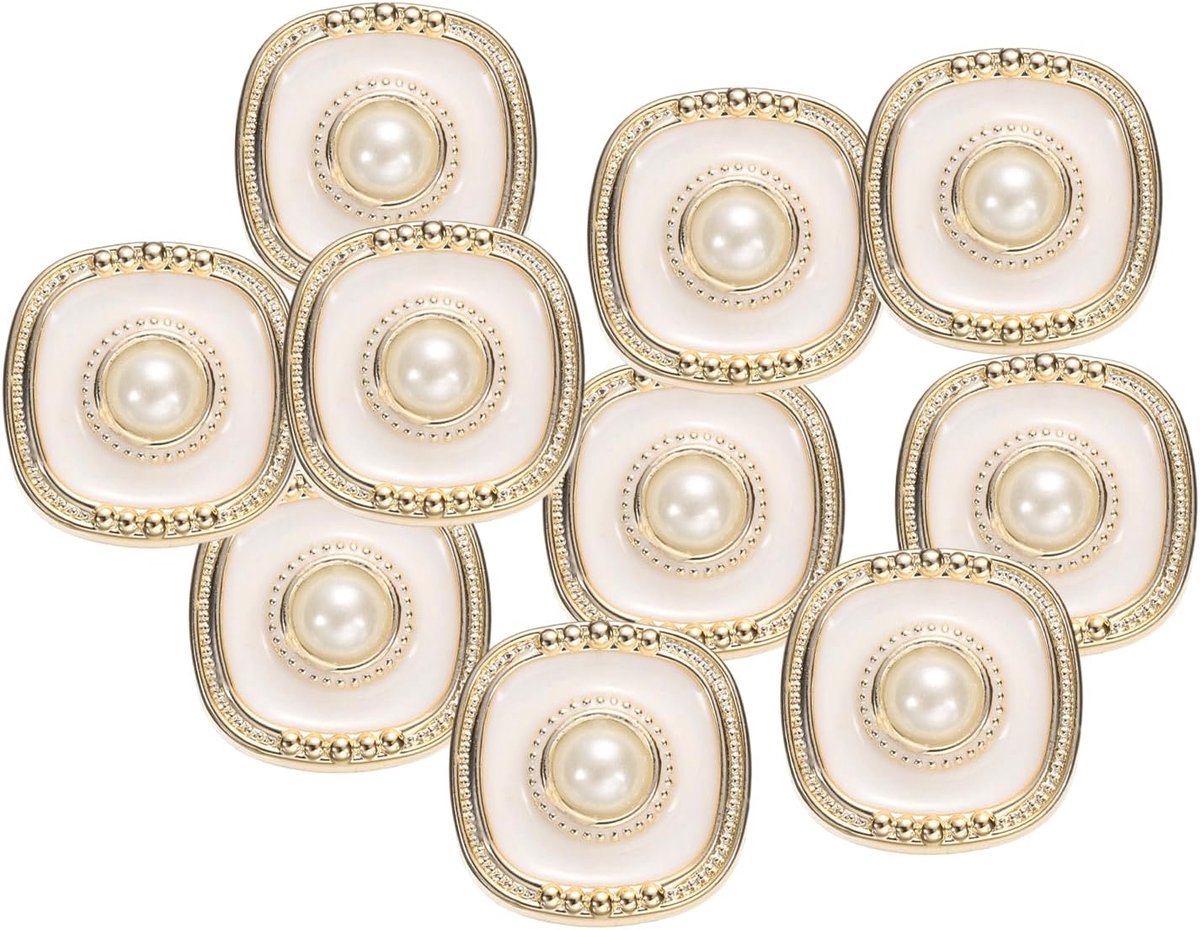 Knopen, witgoud, 21 mm, diameter 0,43 inch, dik, kunststof, rond, naaien, knoop, vervanging, handwerk, bevestiging voor jassen, kleding, stijl B