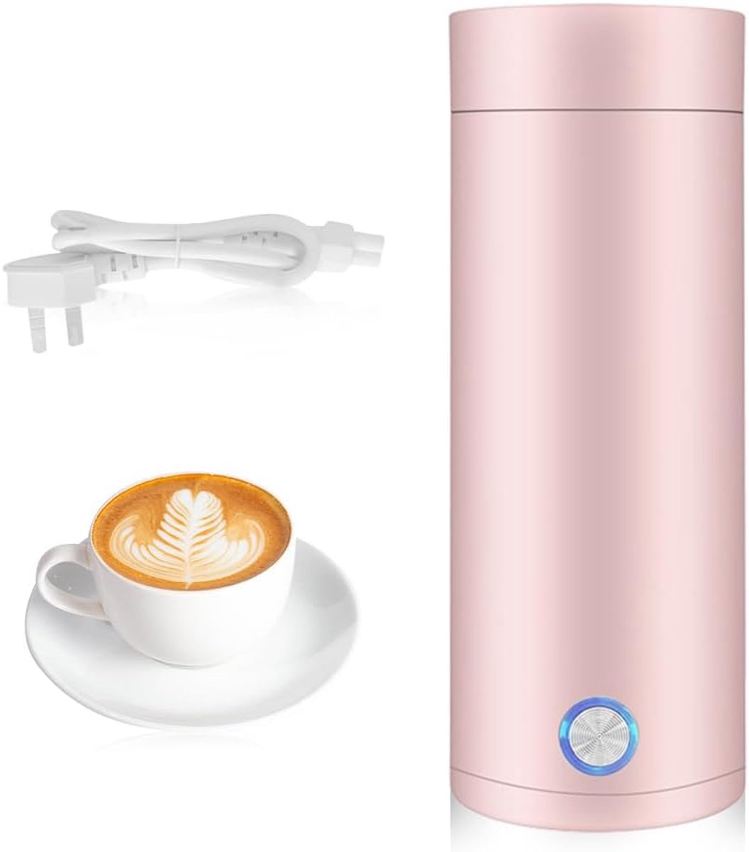 Elektrische waterkoker, 3-in-1 mini-waterkoker, 400 ml, draagbare reiswaterkoker voor thee, melk, koffie