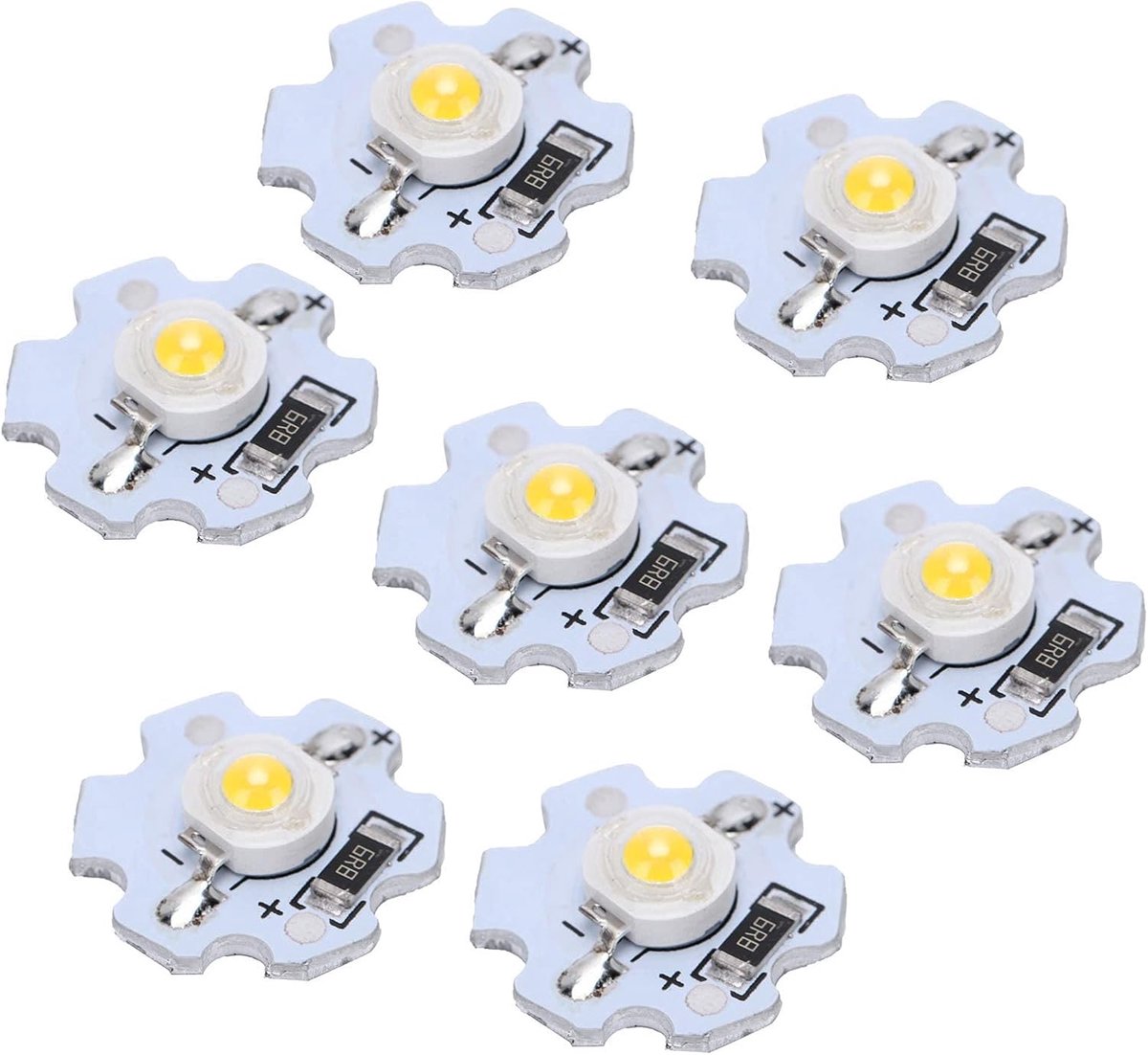 25 Stuks AXD-1W-5V LED-chips, 5V LED-chiplamp, 200LM 1W Krachtige LED-lampkralen voor Doe-het-verlichtingsarmaturen, 3D-wandpanelen (Natuurlijk licht)