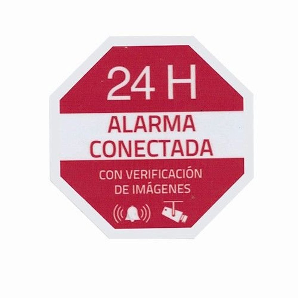 Sticker Alarm aangesloten | Alarmsticker | 65x65cm | Gelamineerd vinyl | Gebruik binnen en buiten
