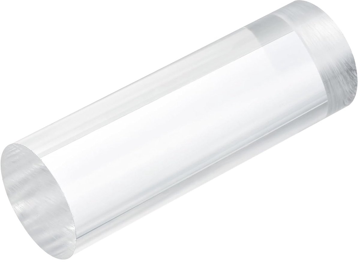 1 x ronde acrylstaven 35 mm x 100 mm, transparante acrylstaven voor knutselwerk, verlichting, tuindecoratie, 35 mm x 100 mm
