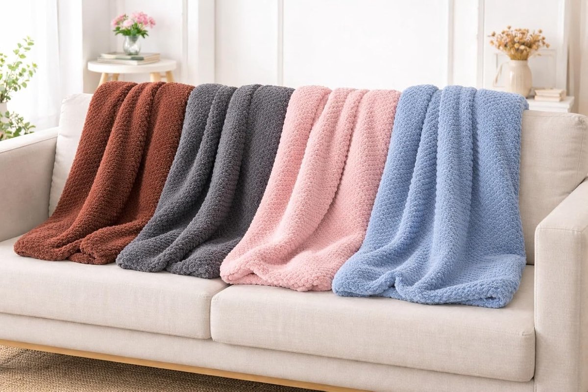 Fleece deken 150x200 cm - Lichtblauw - Extra zacht & warm - Ideaal voor bank en bed - SnelShoppen