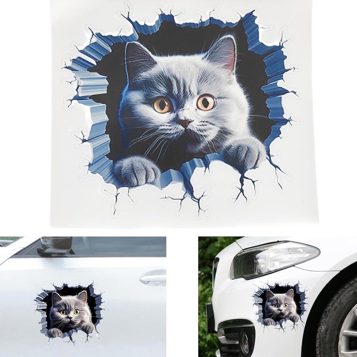 Plakstickers Autostickers Grappige Tekenfilm - 1 stuk kat sticker auto vinyl sticker voor badkamer woonkamer voor en motorfiets enkele regel naar wens ze zijn uitstekend geschikt