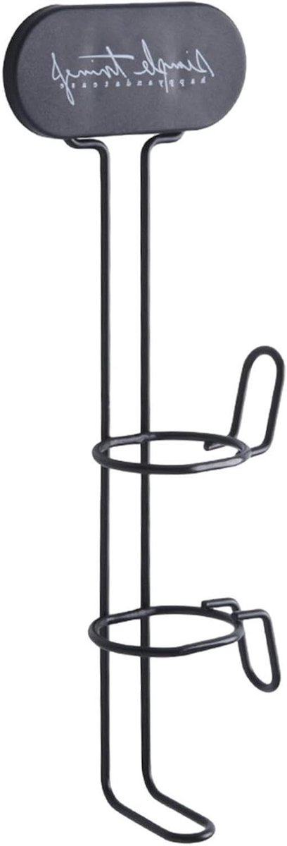 Krultang Houder - Stijltang Rek - Badkamer Organiseren - Hittebestendig ABS+IJzer - 32x11x5.5cm - Zwart