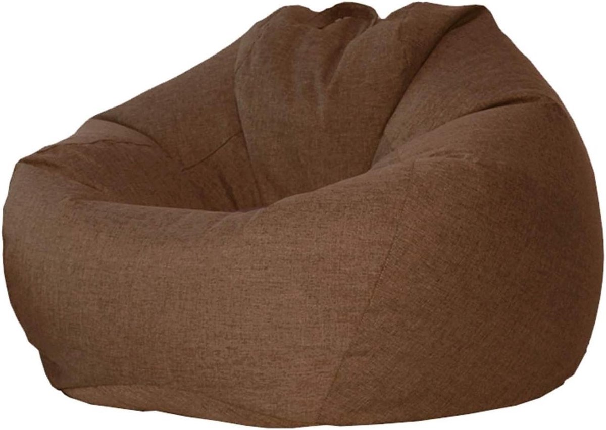 Zitzak Comfortabel - Zachte Stoel Luie Bank - Ontspannen Zitten - Afneembare Stoffen Hoes - 95x110cm - Bruin