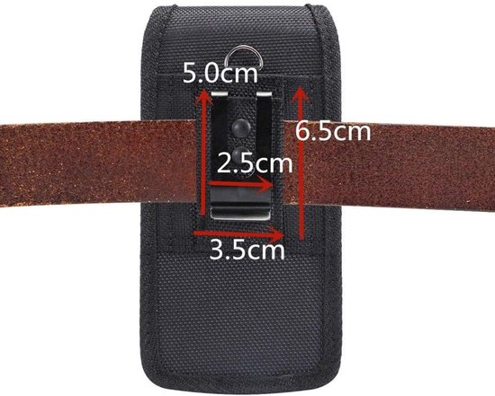 Belt Holster with Metal Clip and Card Holder voor Tecno Spark 9 (2022) - Black — afbeelding 2