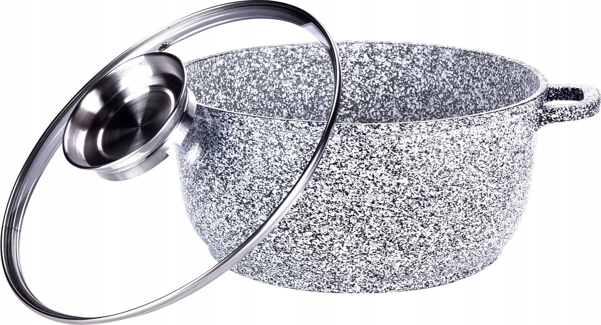 Aluminium Pan met Graniet-Marmereffect, 26cm, 5.5L
