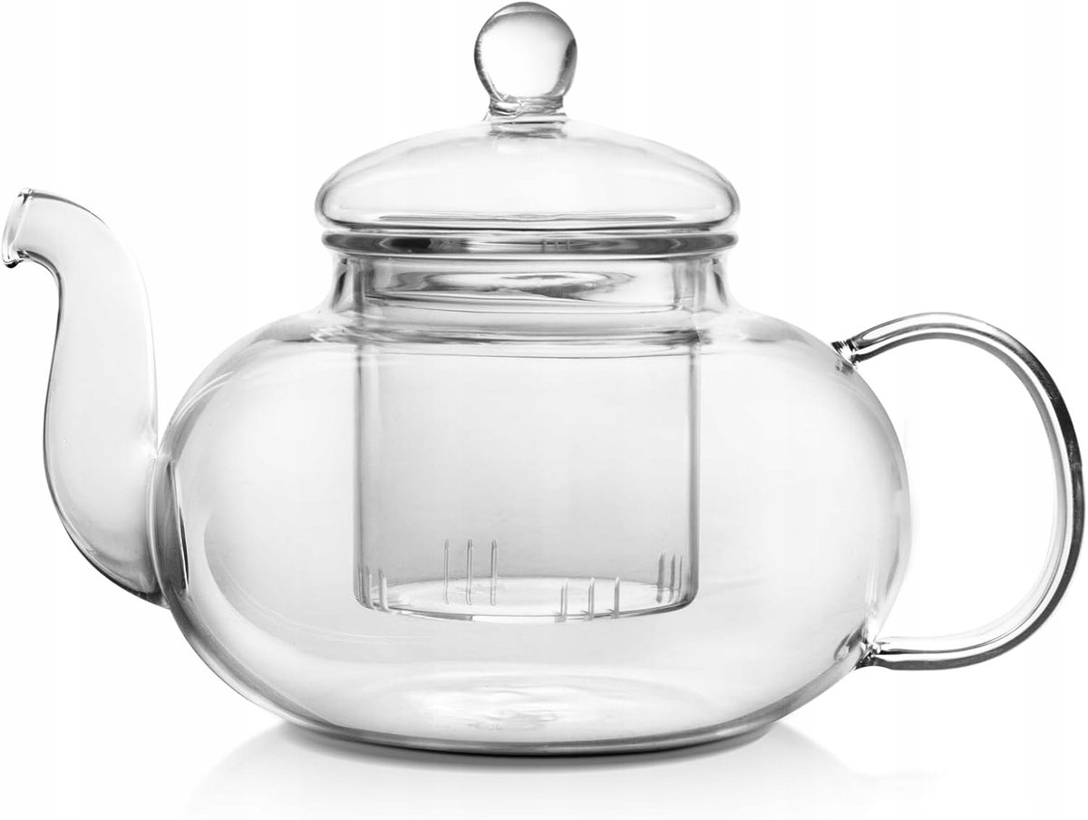 Glazen theepot met zetgroep 600ml - Hittebestendig borosilicaatglas