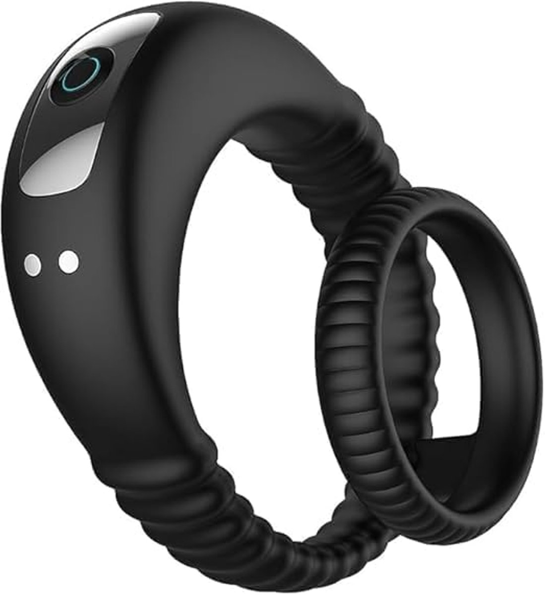 Vibrerende Ring met Glijmiddel - 10 Vibratiemodi - Oplaadbare Dubbele Ring - Stimulator voor Koppels - ShopVlot