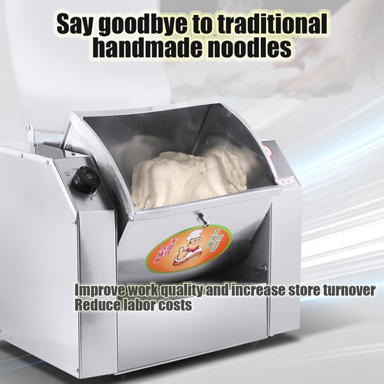 Deegmixer - Kneedmachine Keukenmixer - Bakken Thuis - Roestvrij Staal - 3 kg - Zilver — afbeelding 3