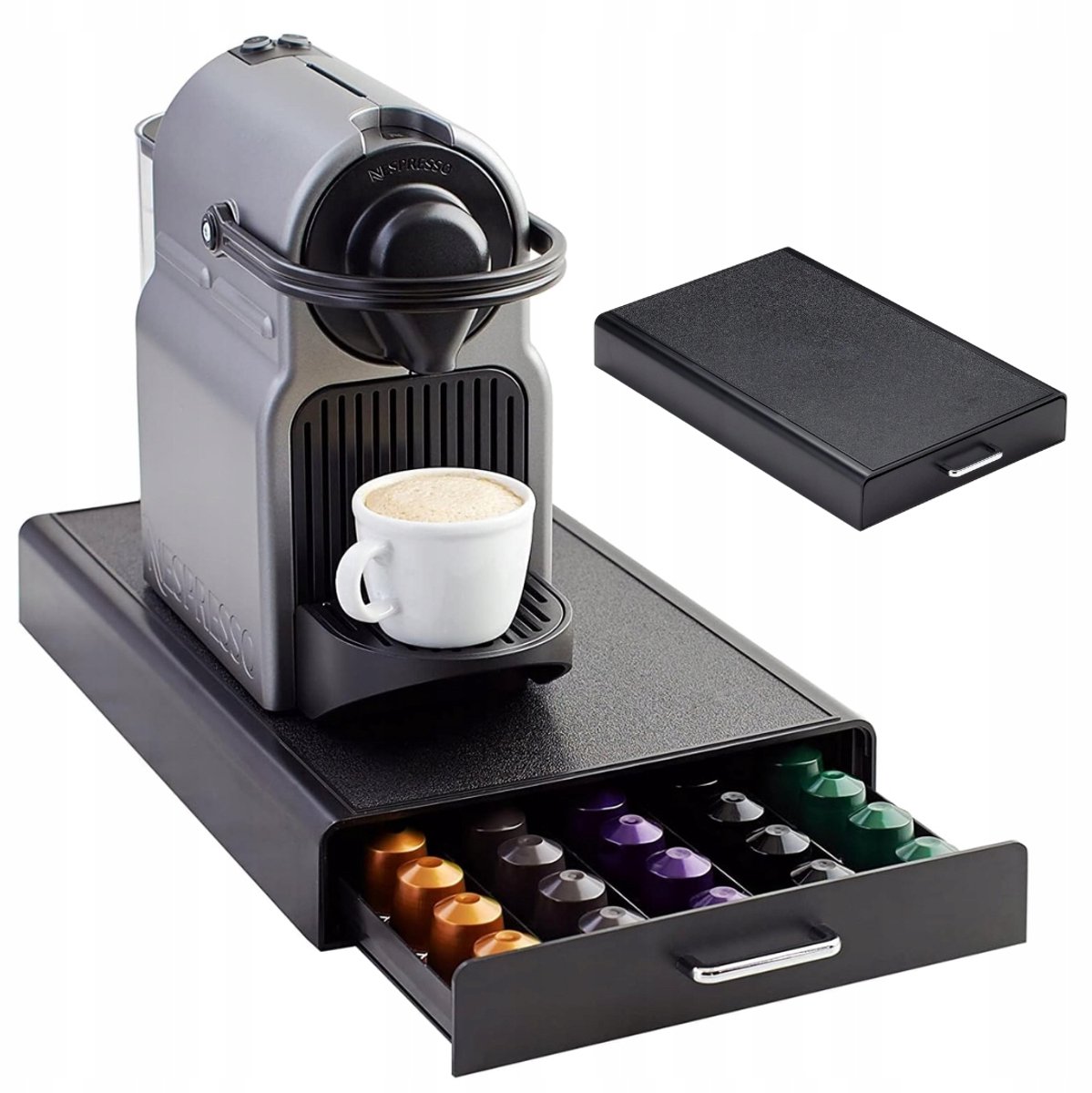Koffiecup Organizer met Lade - Zwart, 50 Cups
