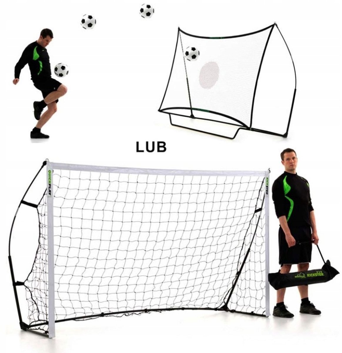 Voetbal Rebounder & Doel 2-in-1, 2.4 x 1.5m, Merkloos