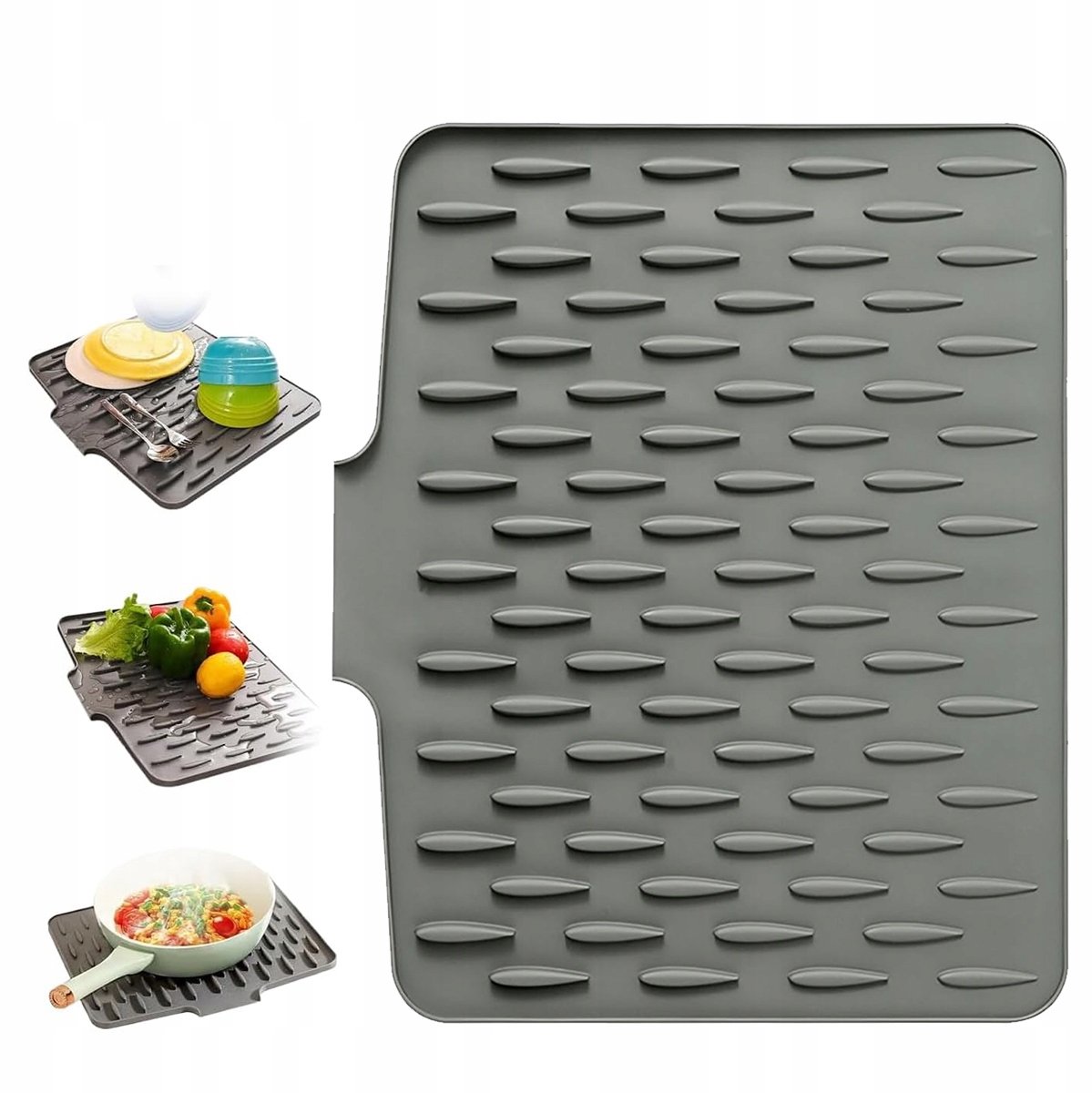 Merkloze Siliconen Afdruipmat voor Keuken - 40x32.5 cm