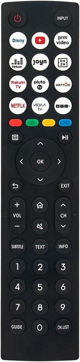 Afstandsbediening voor Hisense LED TV - Ergonomisch ontwerp - Eenvoudig in gebruik - Volledig functioneel - ShopVlot