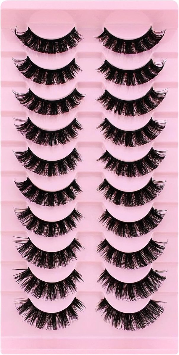 3D Wimpers 10 Paar - D-Curl Russische Valse Wimpers - Natuurlijk Uiterlijk - Kat Oog Effect - ShopVlot