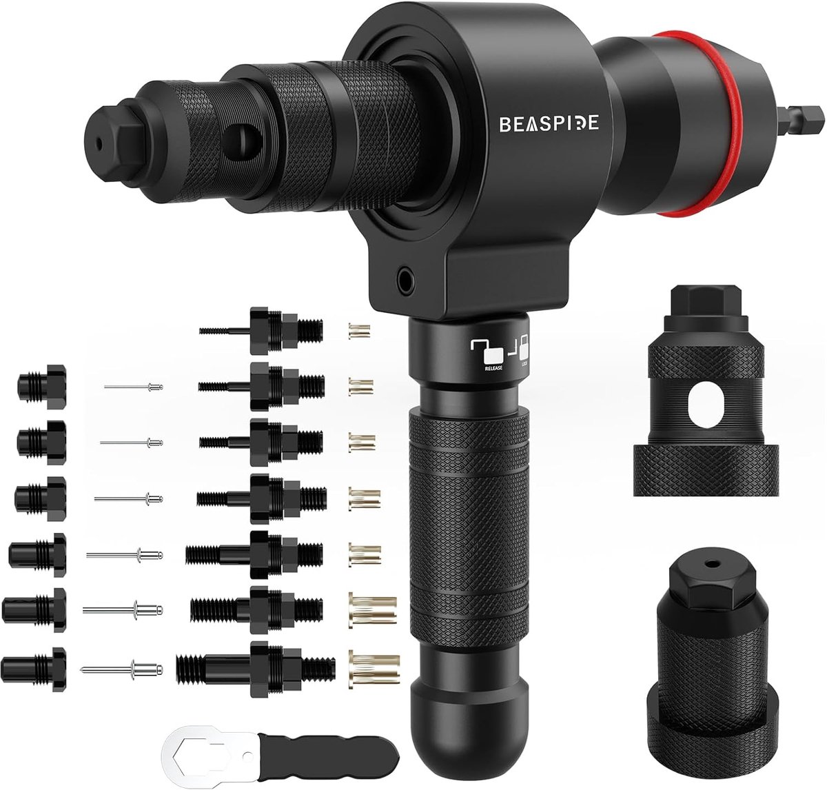 Rivetmoer gereedschap 2-in-1 - voor M3-M12 moeren - inclusief adapter - veelzijdig en krachtig - ShopVlot