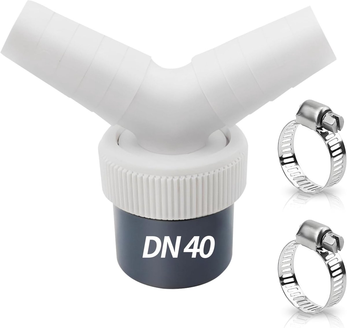 Afvoeradapter dubbele aansluiting - Y-adapter voor vaatwasser, droger, wasmachine - 18-24mm aansluiting - ShopVlot